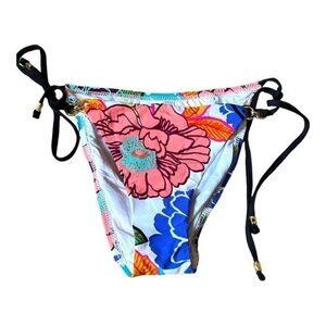 Trina Turk Size 4 Bikini Bottoms Tie Side Floral Swim Surf Beach NWT Designer